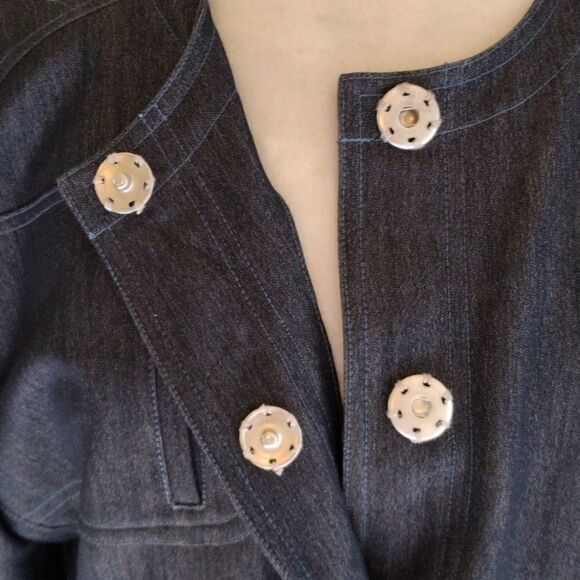 Ruby Red Embellished Denim Jacket - Picture 4 of 10